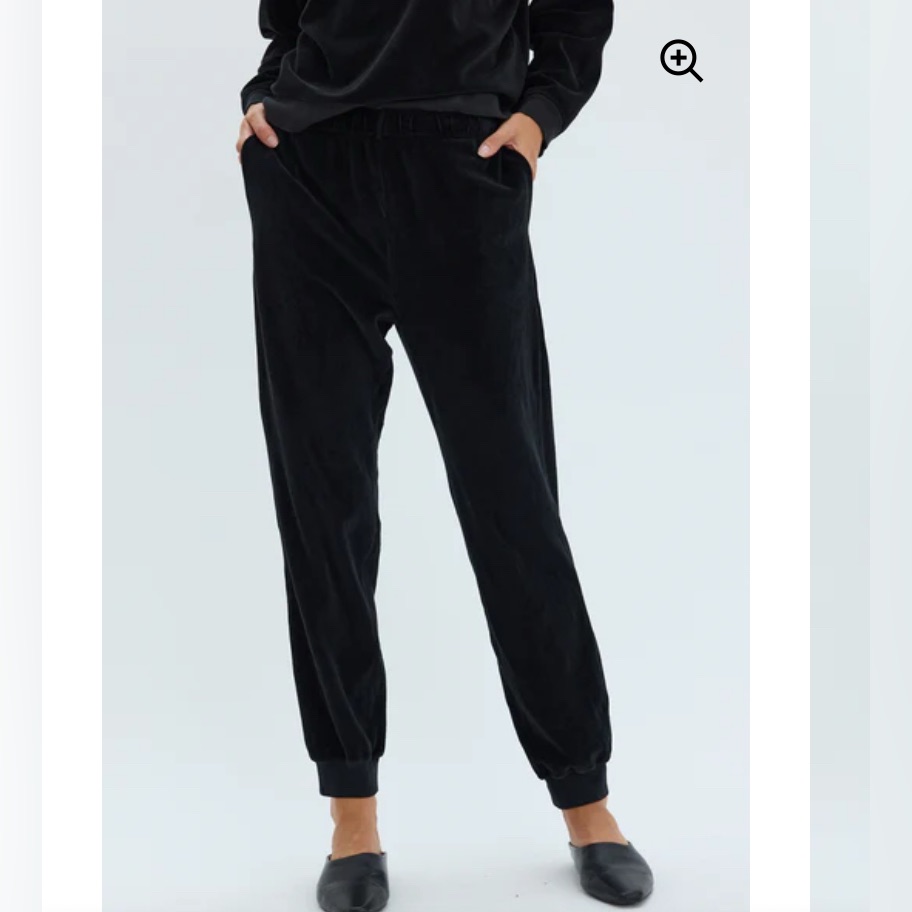 Velour Black Muse Jogger